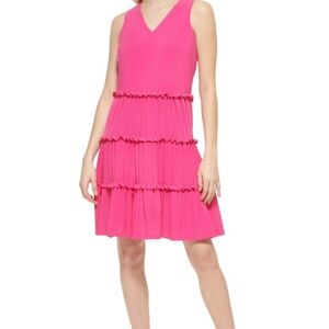 Tommy Hilfiger Fuchsia Sleeveless Midi Dress